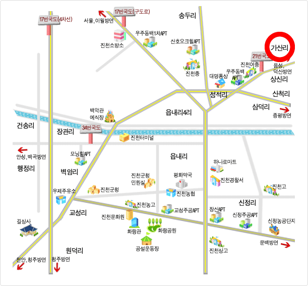 가산리 찾아오시는길