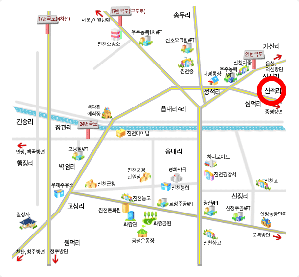 산척리 찾아오시는길