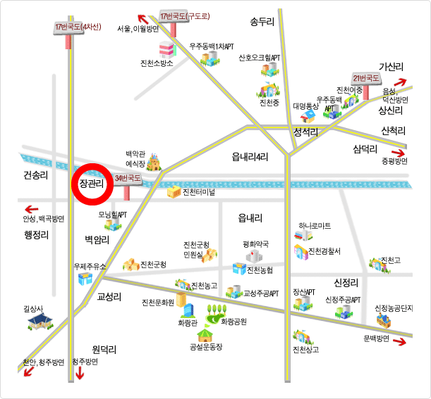 장관리 원장관 찾아오시는길