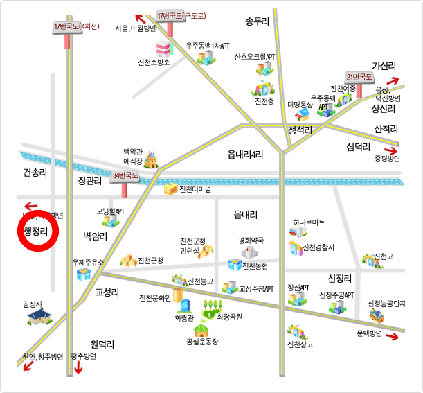 행정리 찾아오시는길