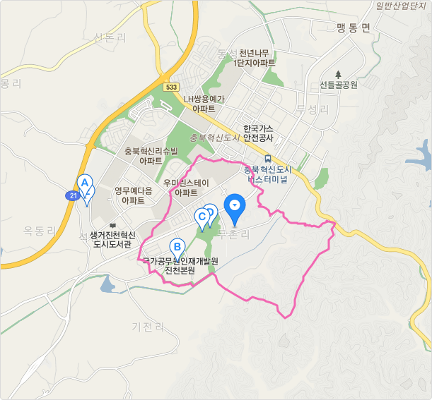 두촌리 찾아오시는길