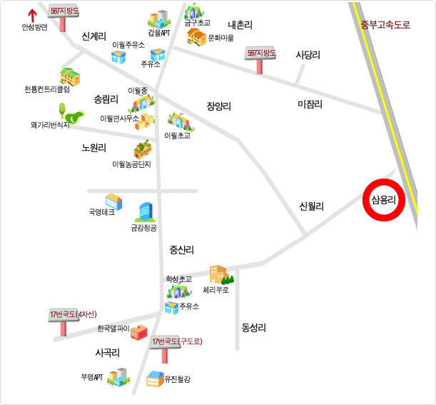 삼용리 찾아오시는길