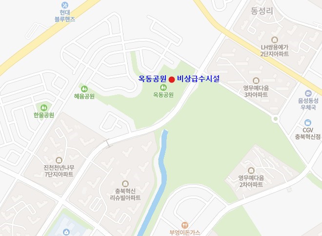 진천군 민방위 비상급수시설 현황도입니다